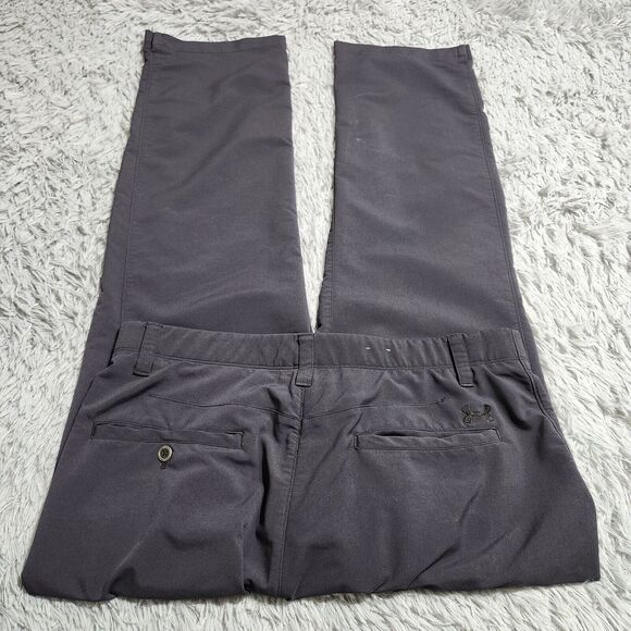 Under Armour Golf Pants Men 36x32 Black Solid Straight Leg Chino All Season Gear - Picture 3 of 12